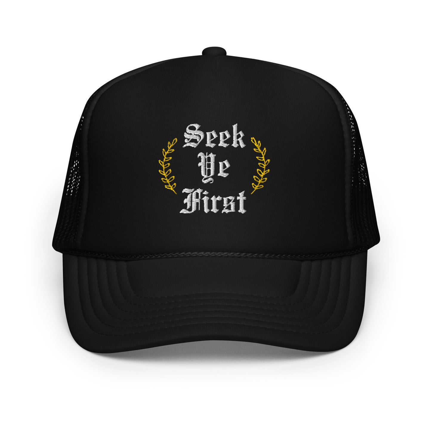 Old English Trucker Hat - Black