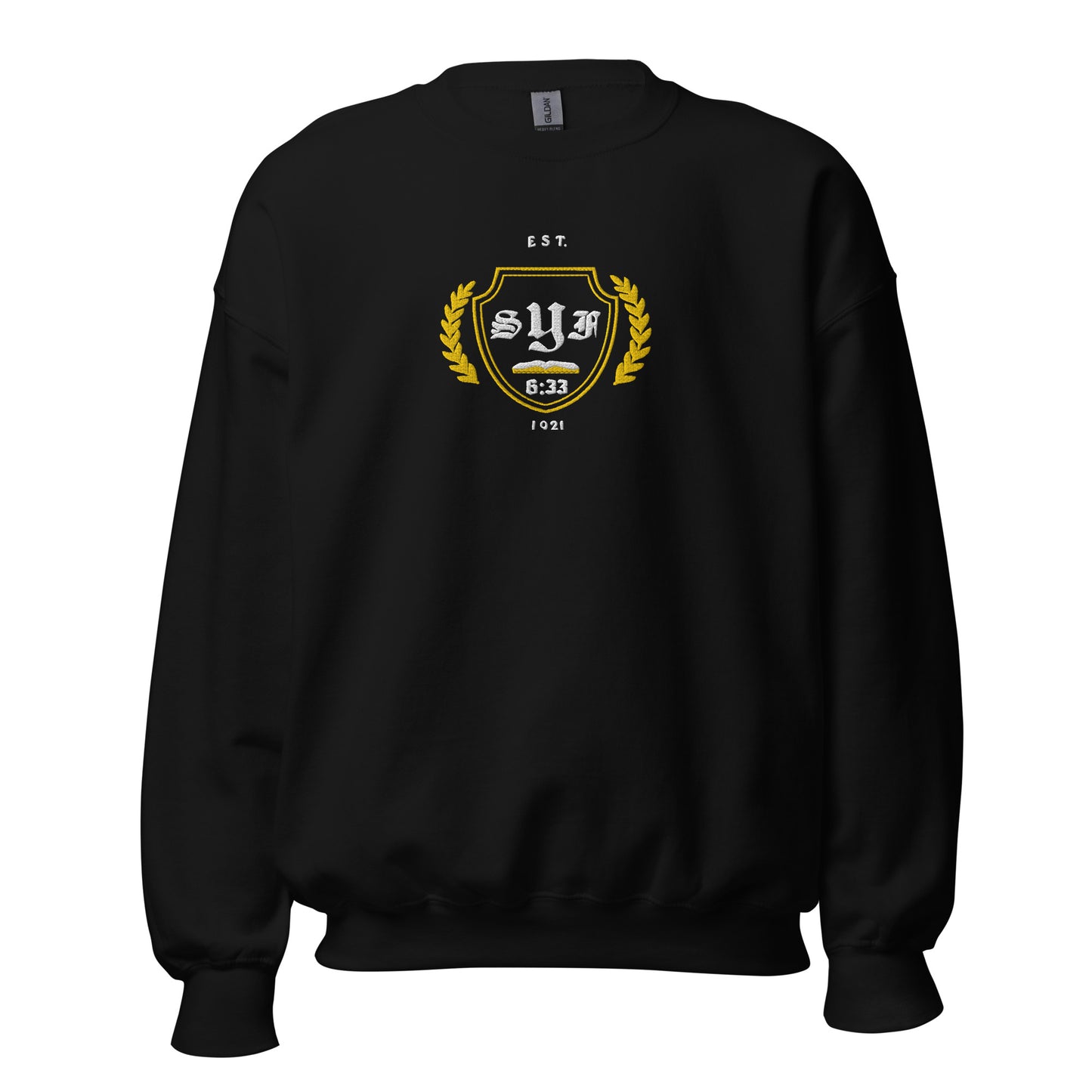 O. E. Varsity Relaxed Fit Crewneck (Black & Gold)