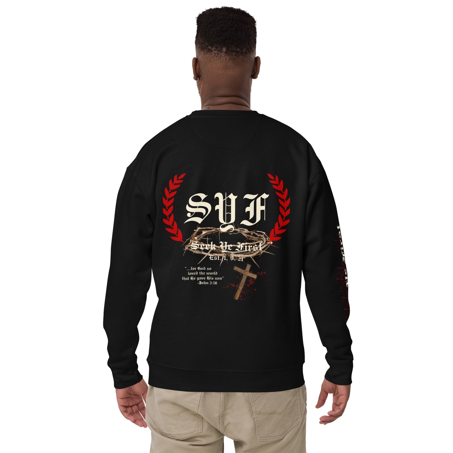 Daily Bread Sweatshirt - John 3:16 (Black)