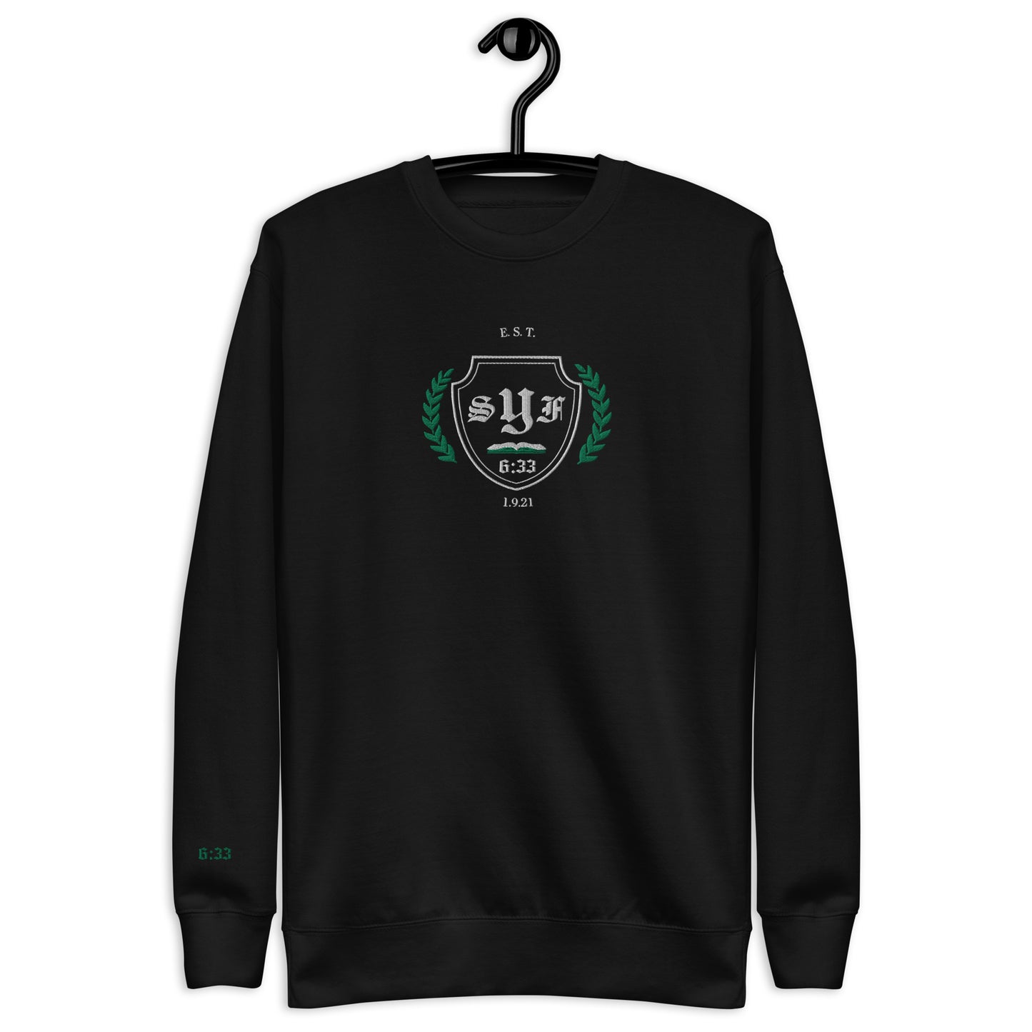 O.E. Varsity Premium Sweatshirt (Black & Green)