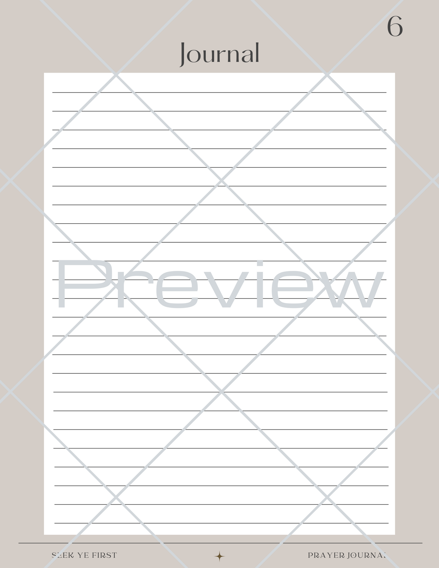 Seek Ye First Prayer Journal (Printed Booklet)