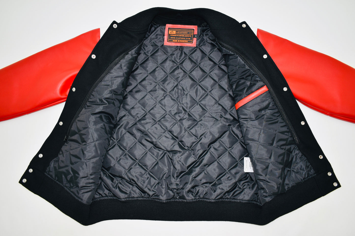 Black and Red Letterman Jacket