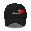 Heartbeat - Dad Hat - Black
