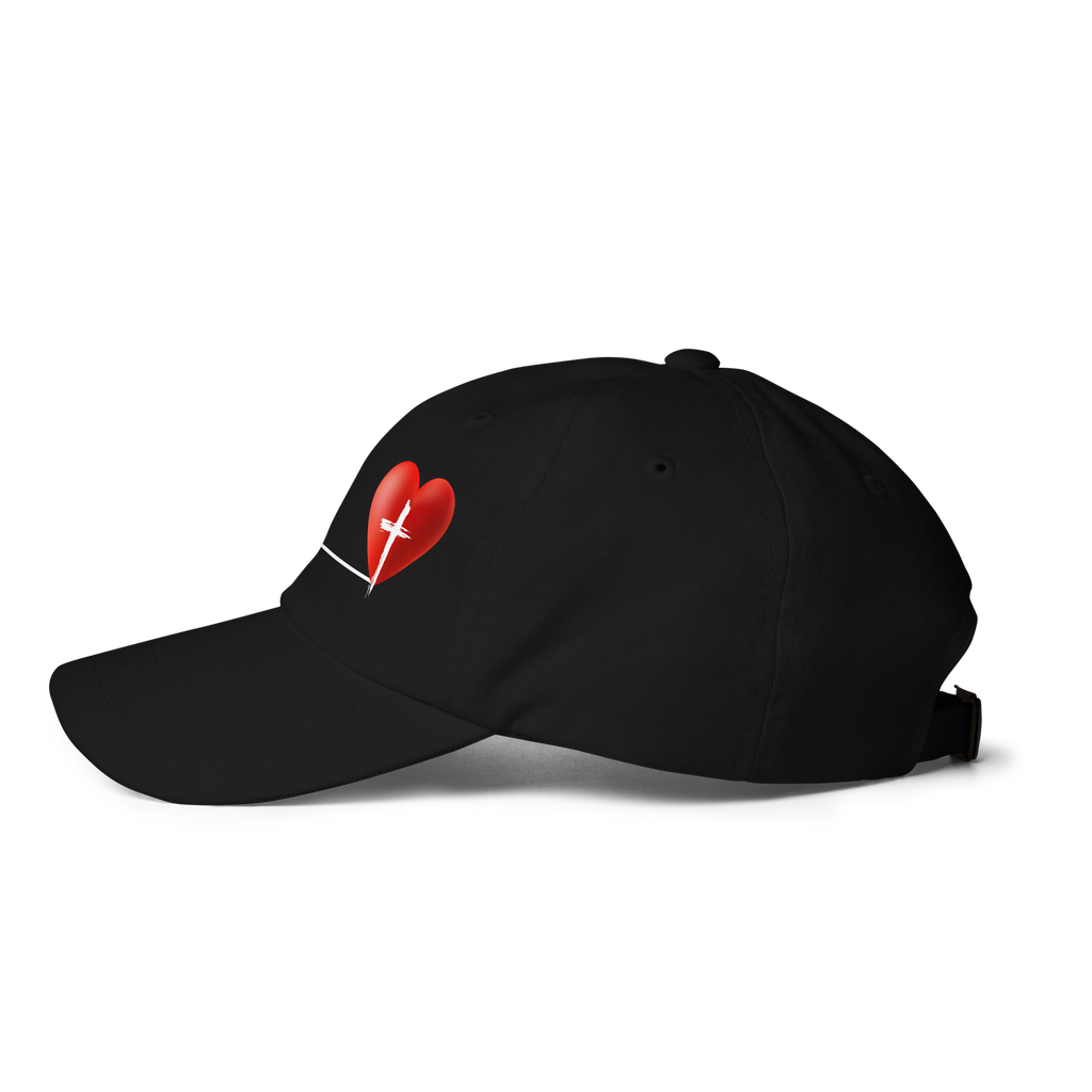 Heartbeat - Dad Hat - Black