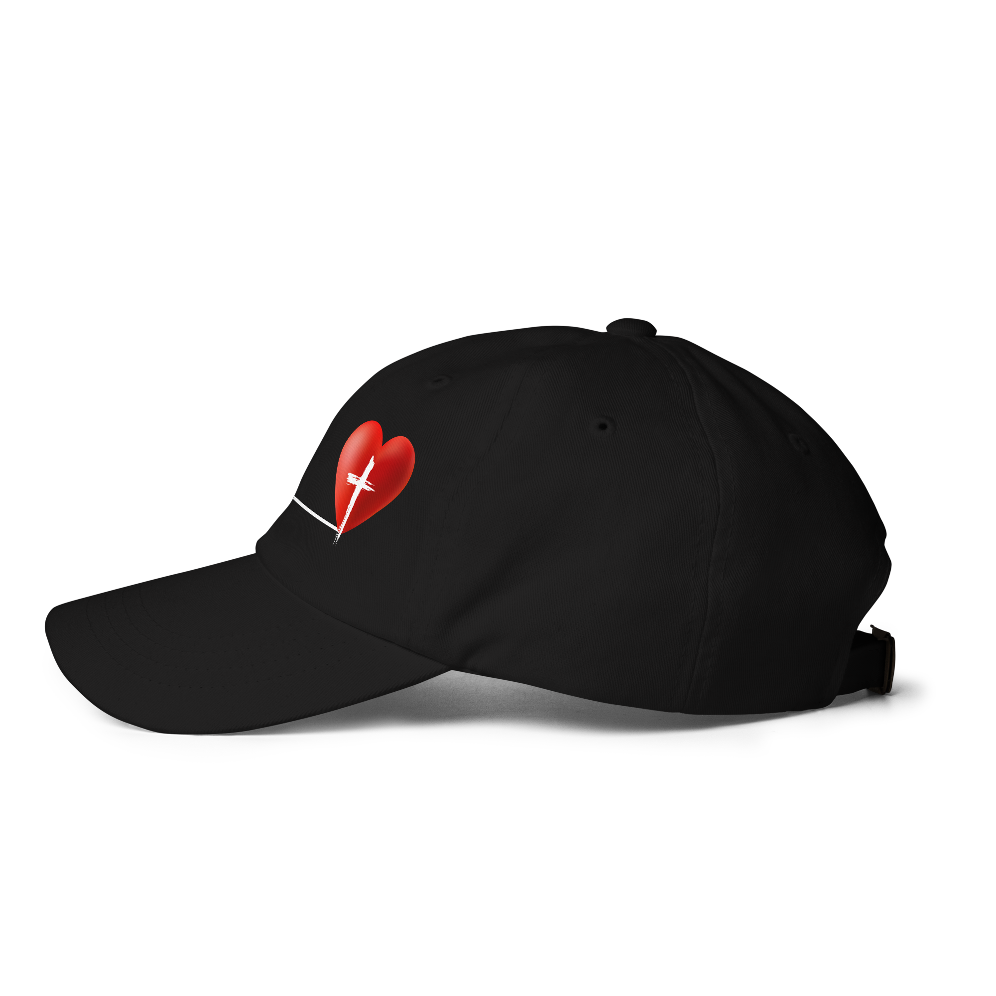 Heartbeat - Dad Hat - Black