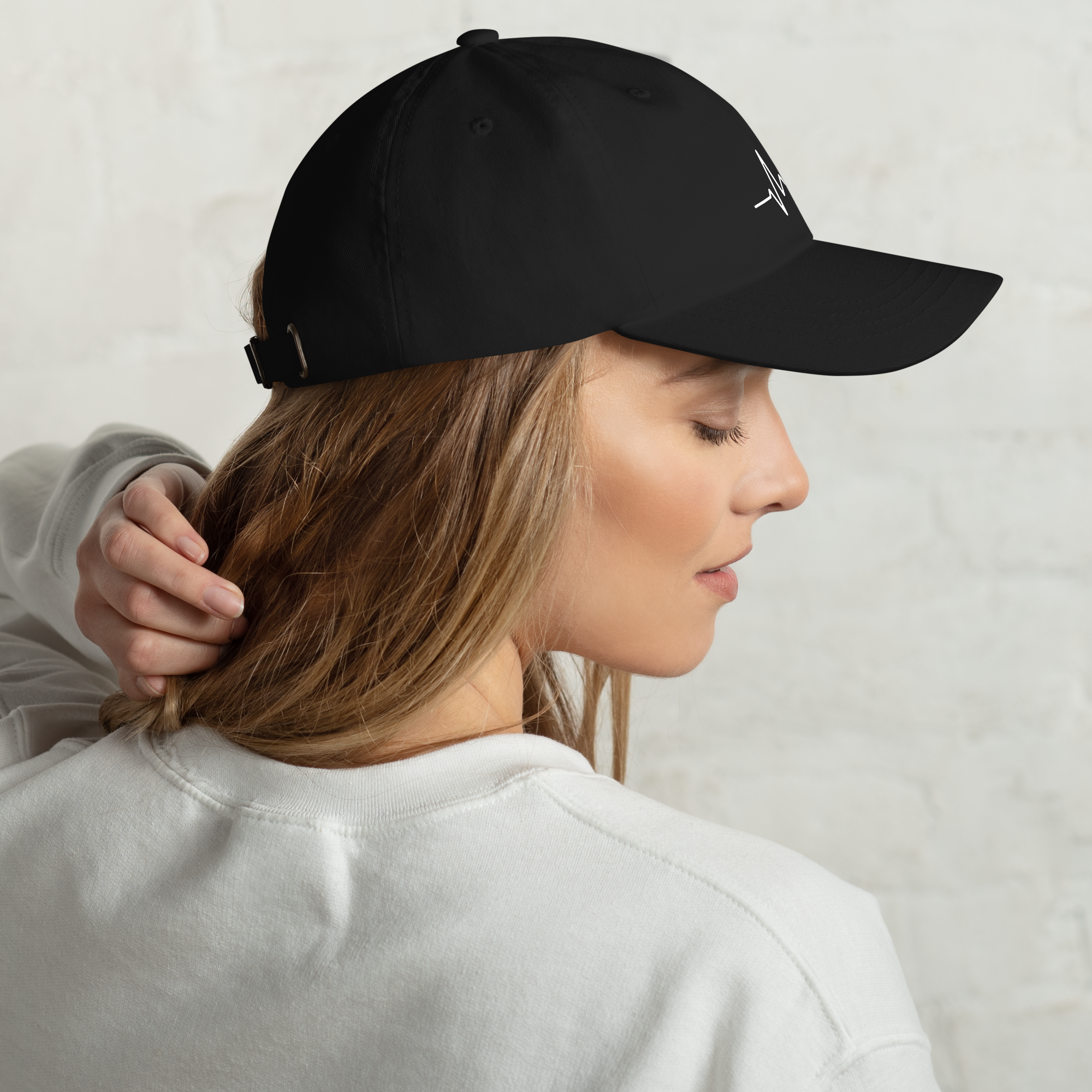 Heartbeat - Dad Hat - Black