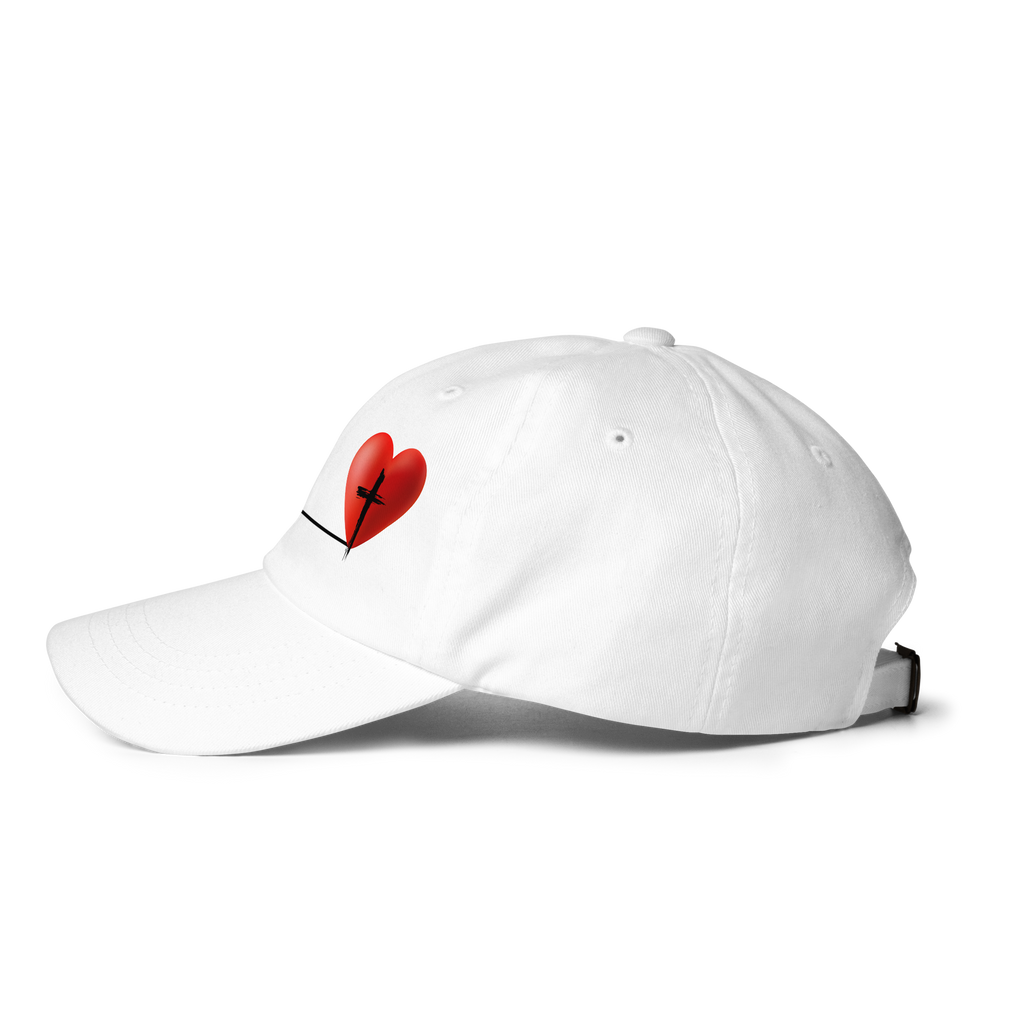 Heartbeat - Dad Hat - White