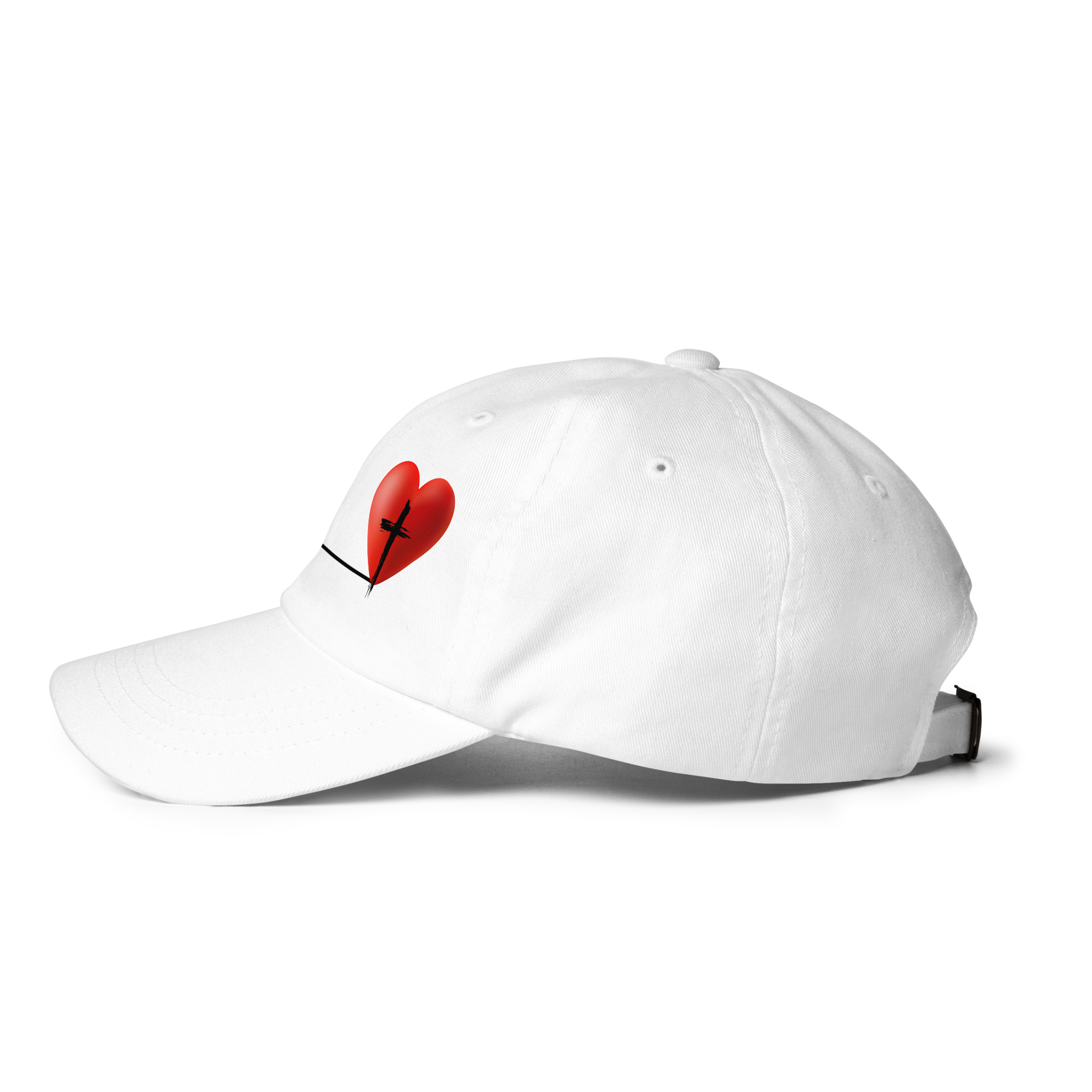 Heartbeat - Dad Hat - White