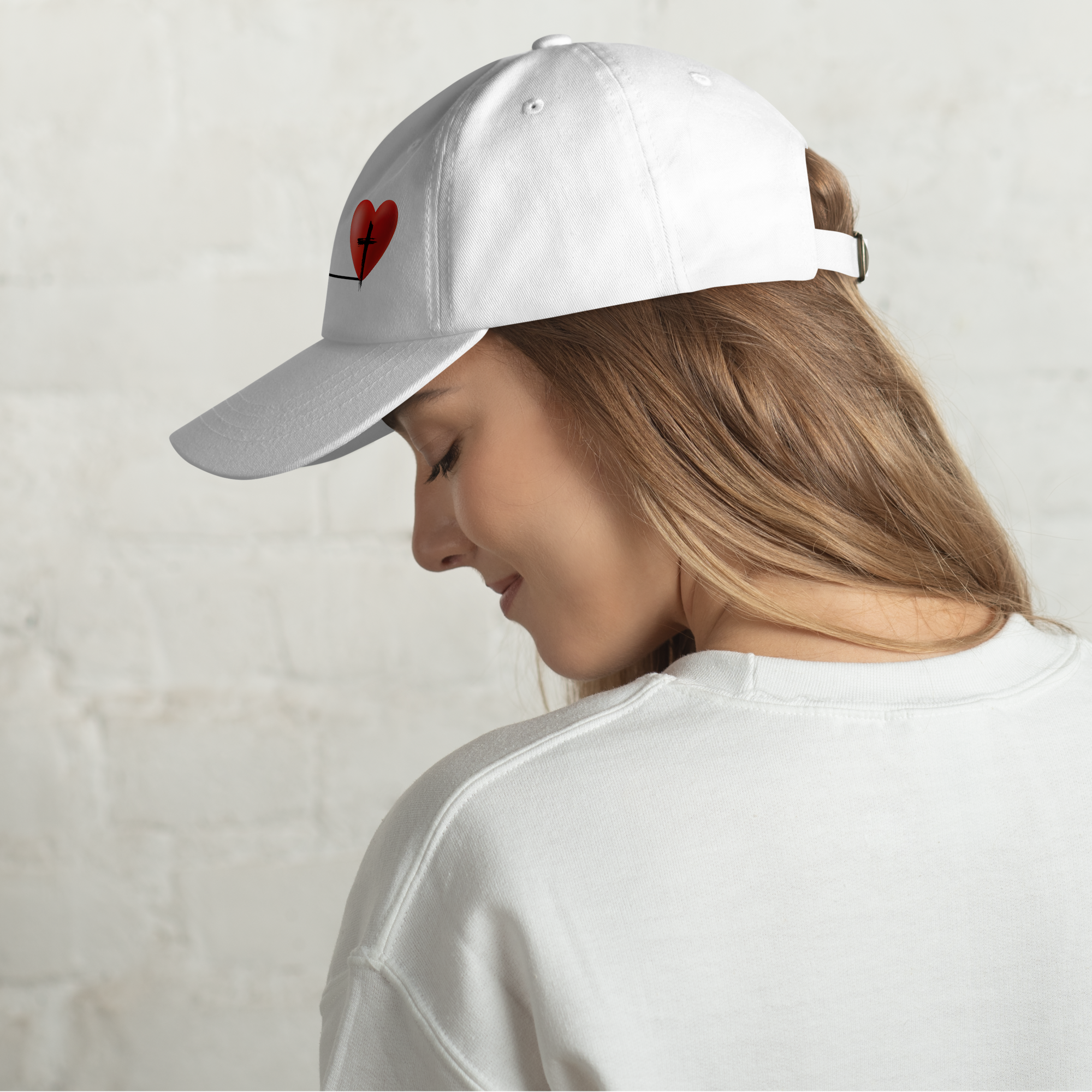 Heartbeat - Dad Hat - White