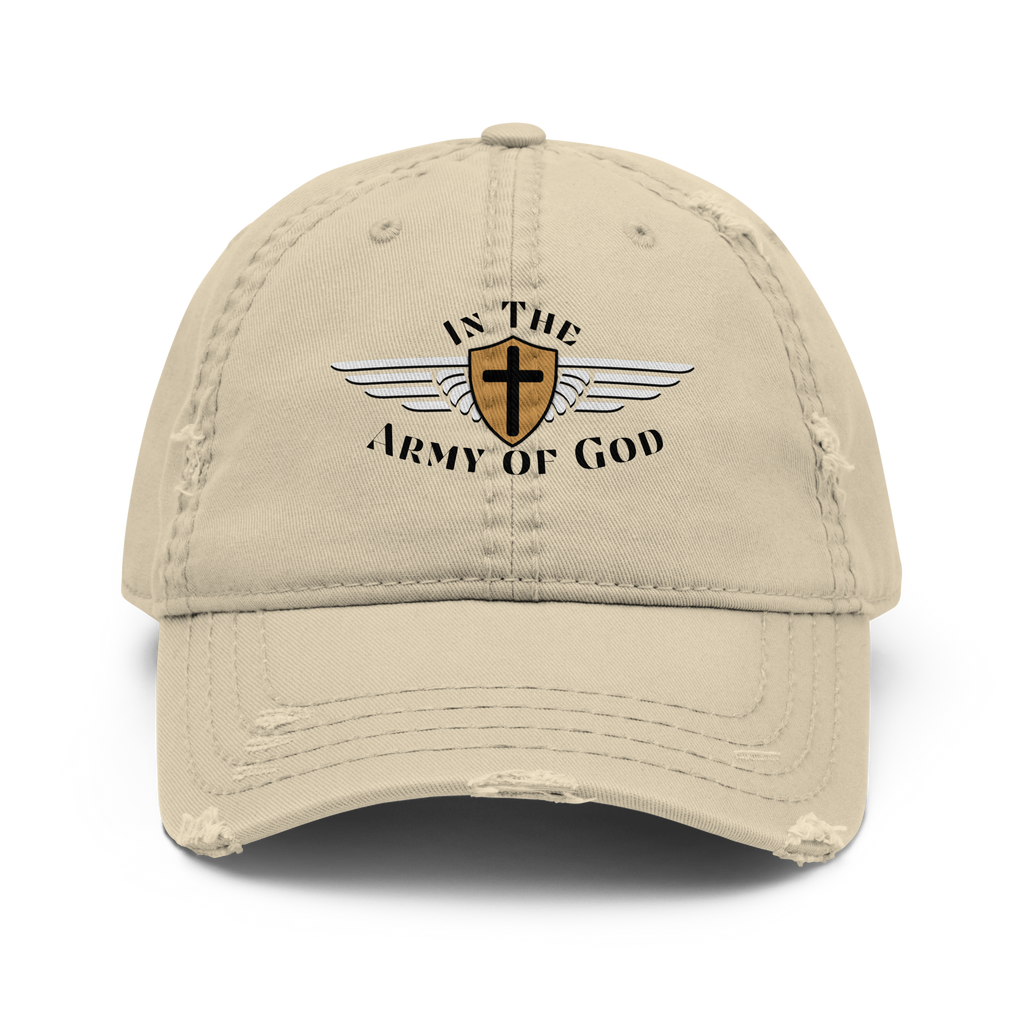 Army of the Lord - Distressed Dad Hat - Tan