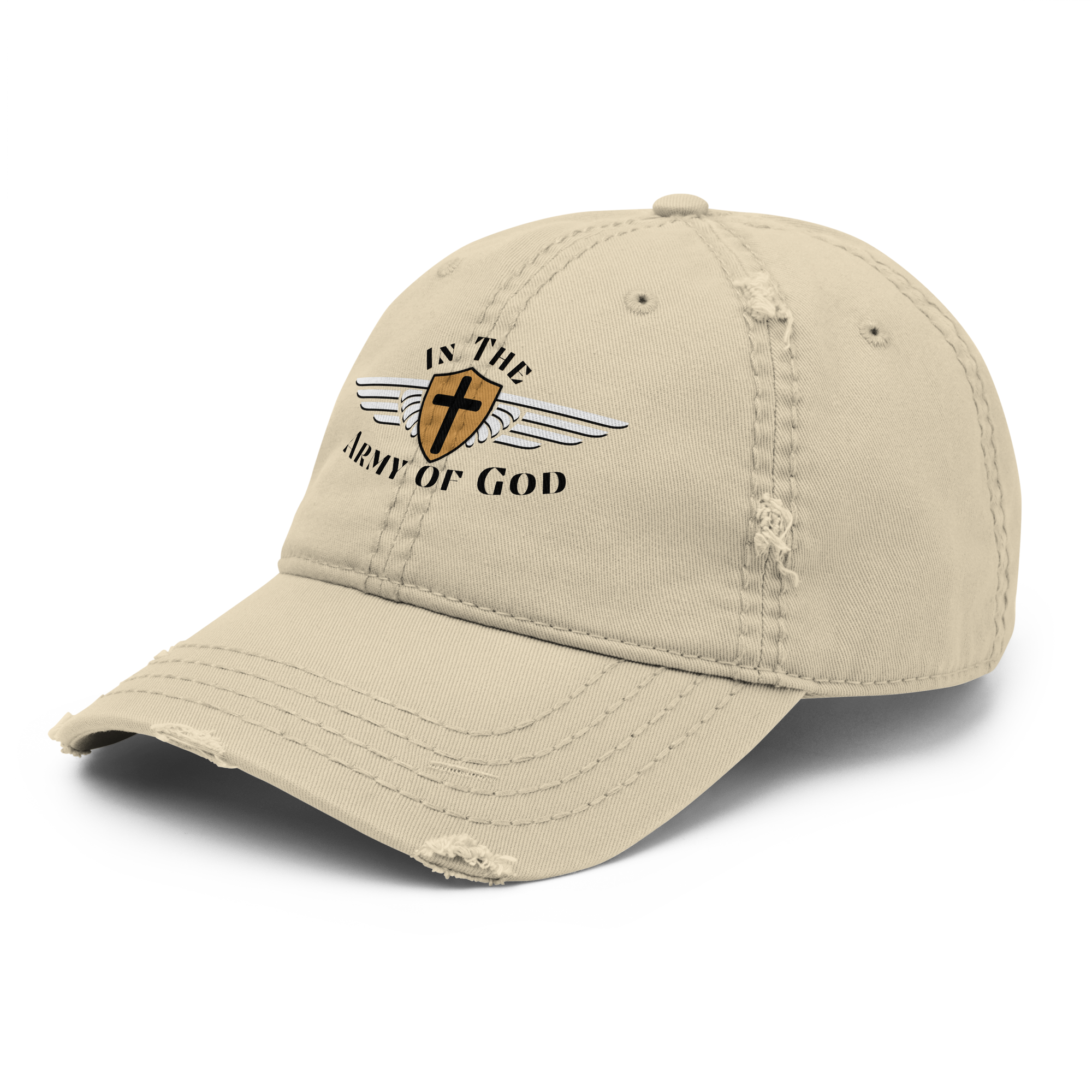 Army of the Lord - Distressed Dad Hat - Tan