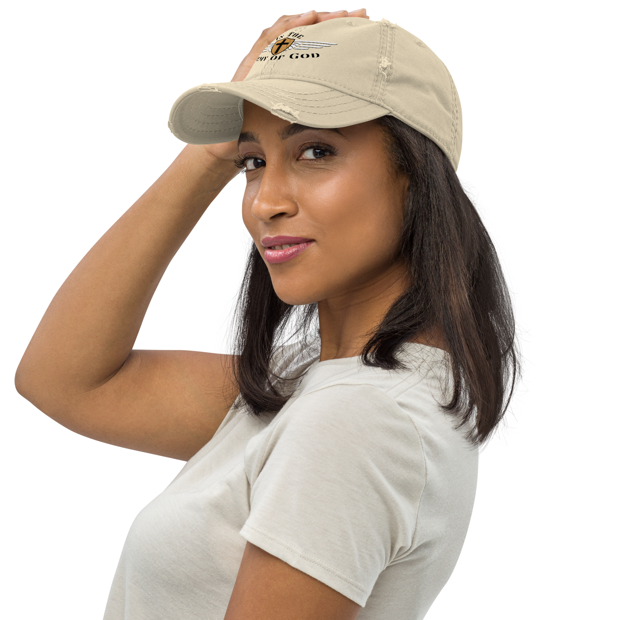 Army of the Lord - Distressed Dad Hat - Tan