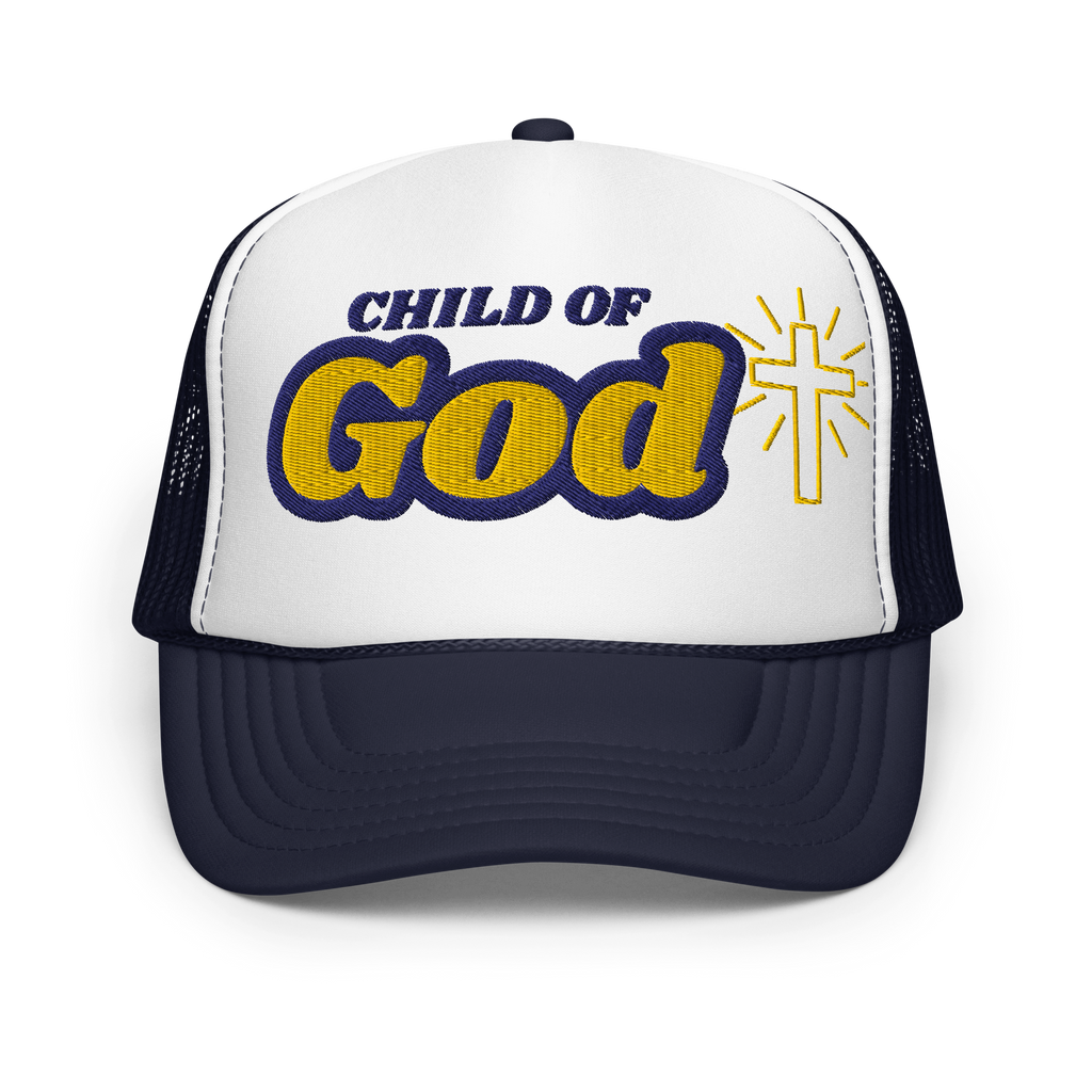 Child of God - Trucker Hat - Navy/White/Yellow