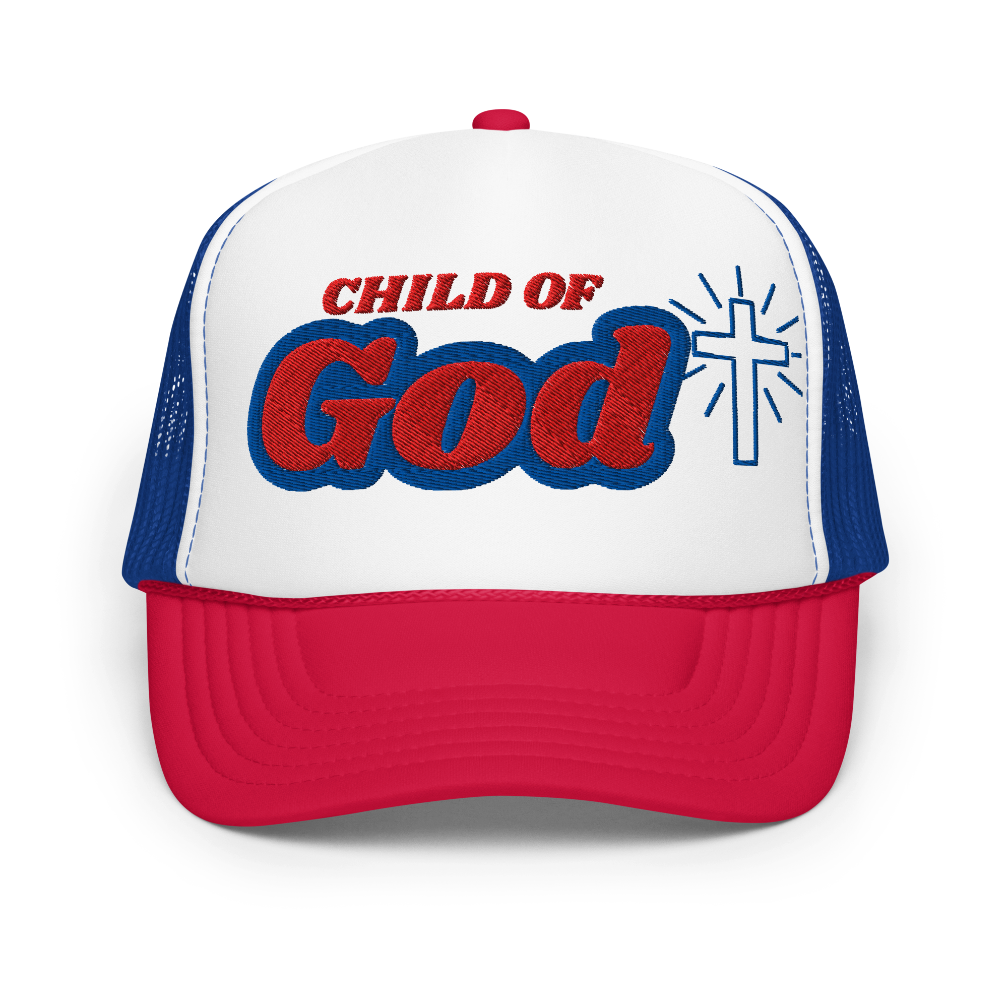 Child of God - Trucker Hat - Blue/White/Red