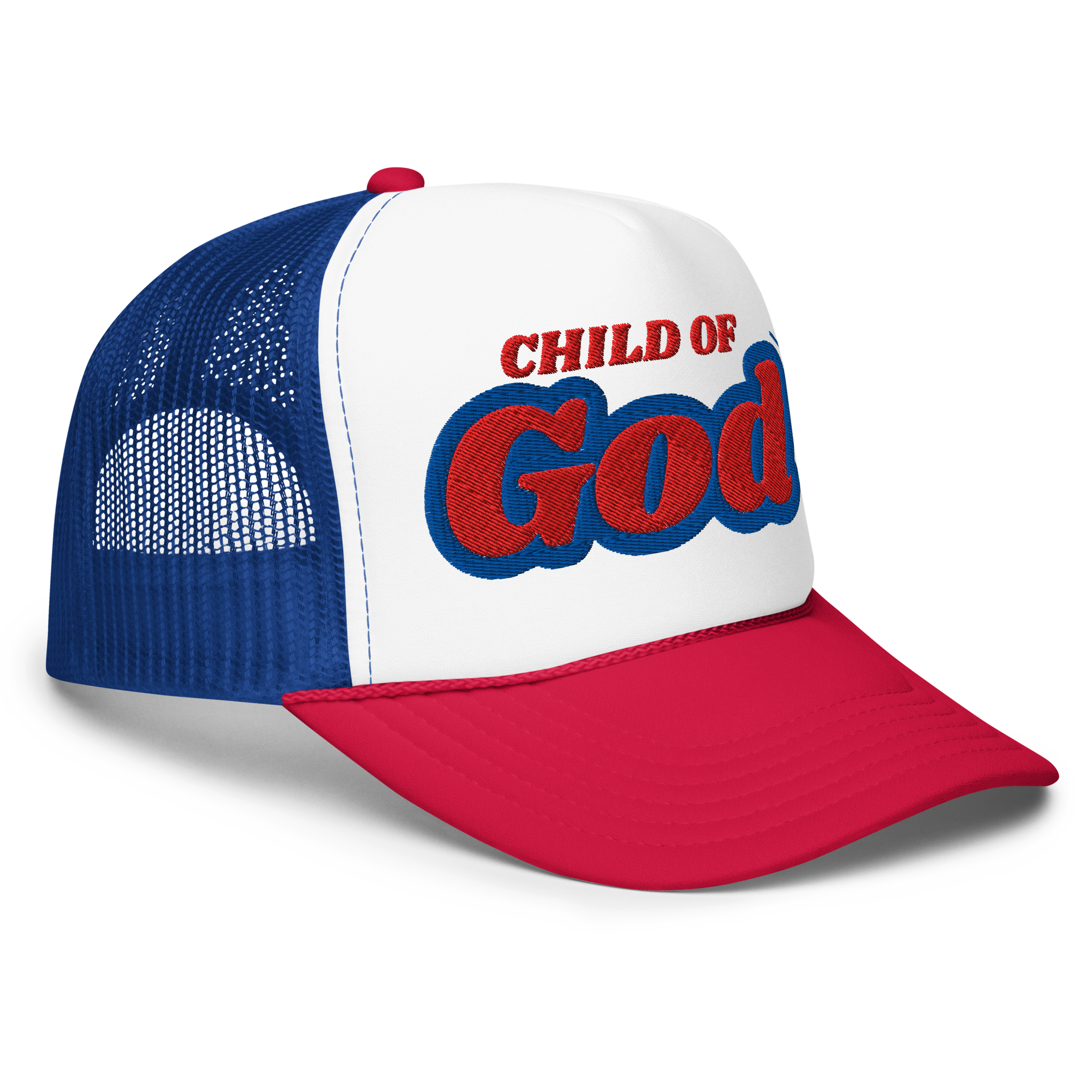 Child of God - Trucker Hat - Blue/White/Red