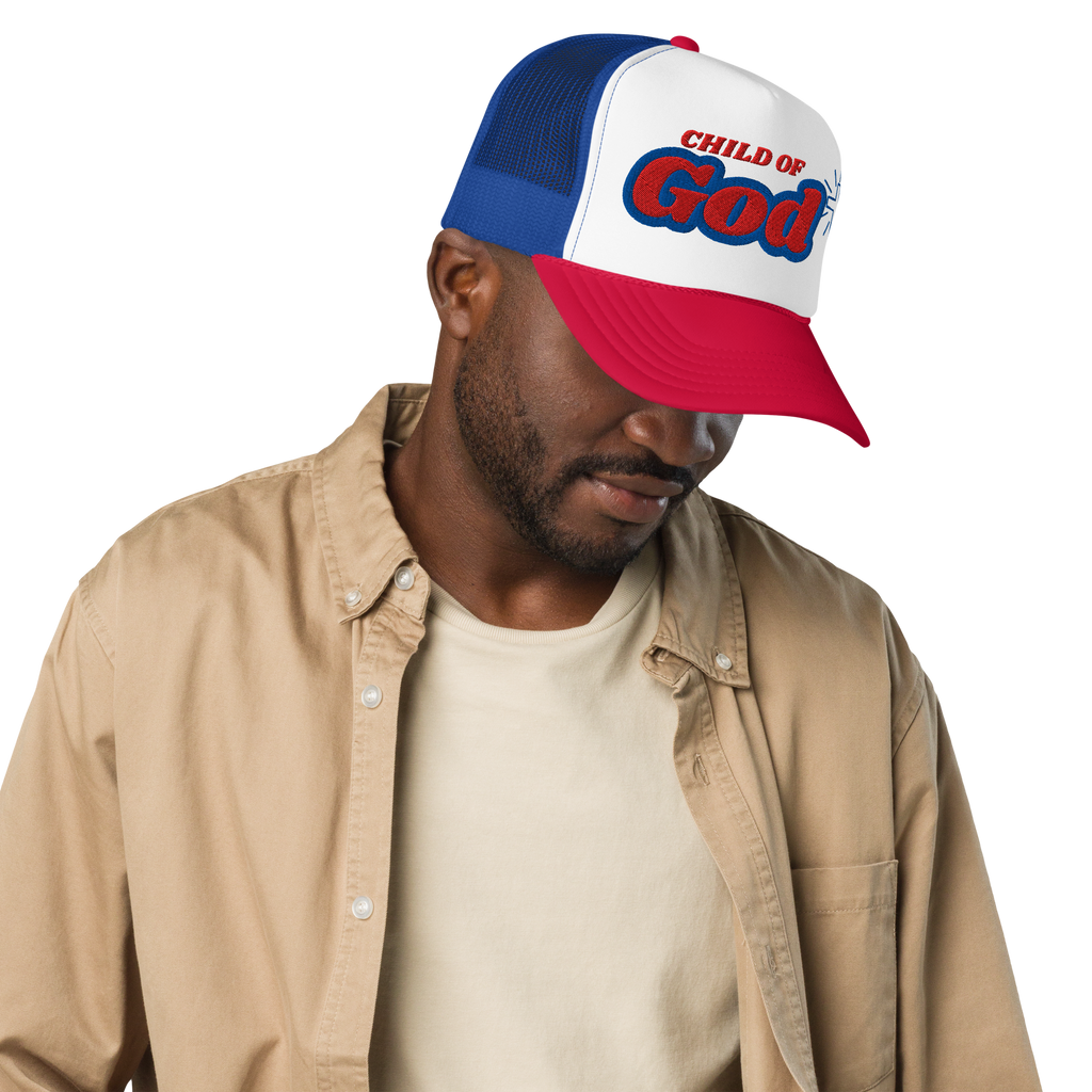 Child of God - Trucker Hat - Blue/White/Red