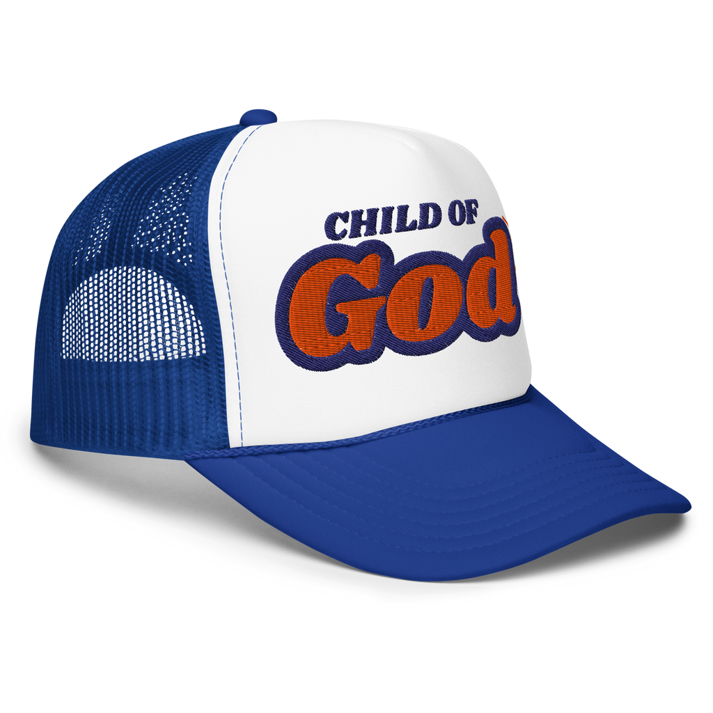 Child of God - Trucker Hat - Blue/White/Orange
