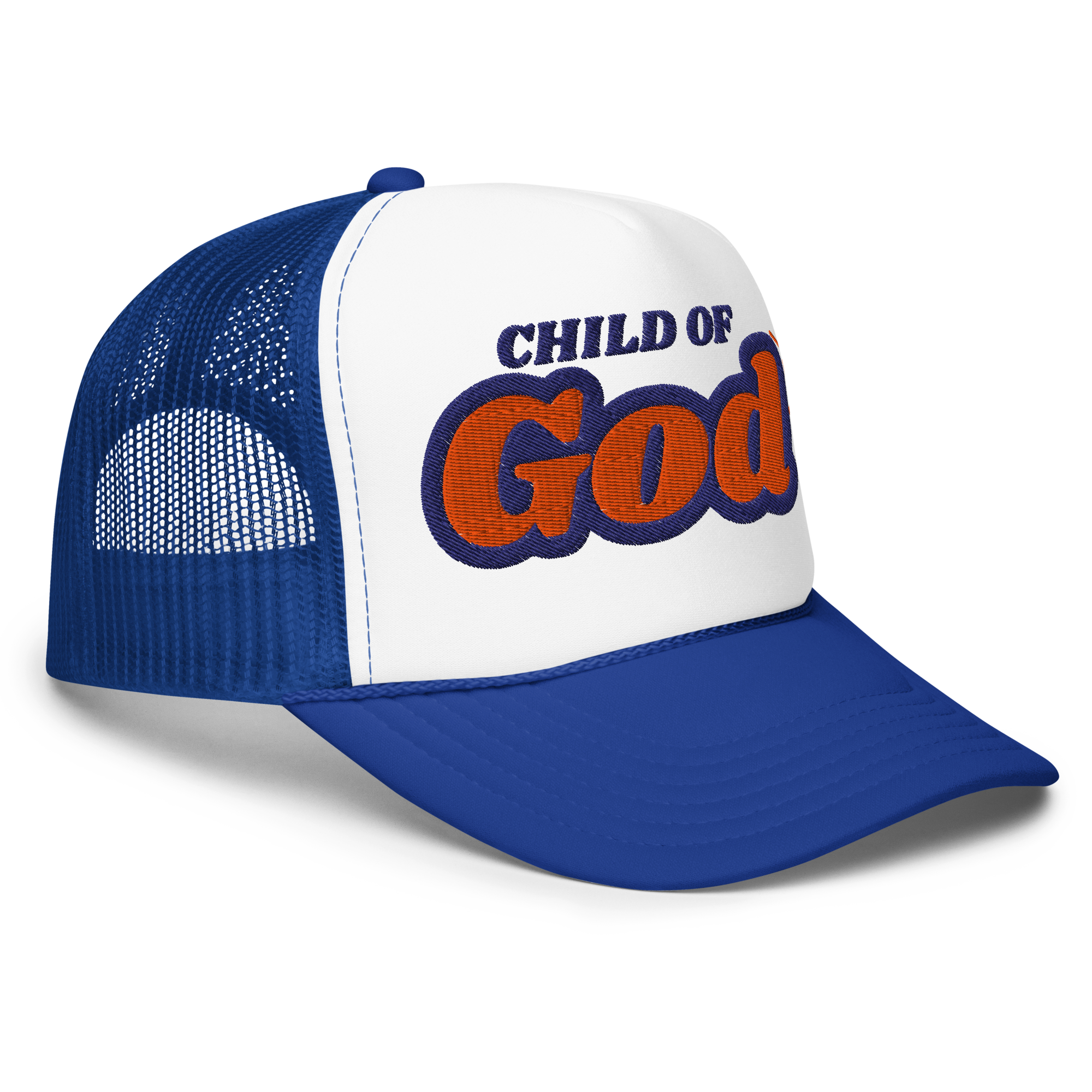 Child of God - Trucker Hat - Blue/White/Orange