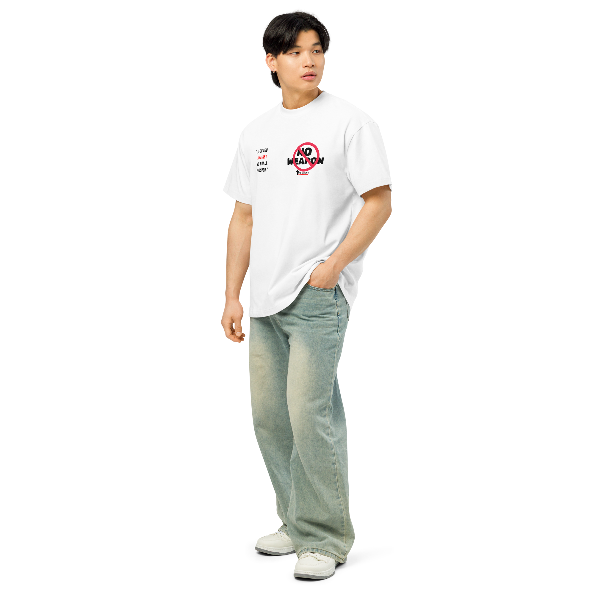 No Weapon - Box Tee - White