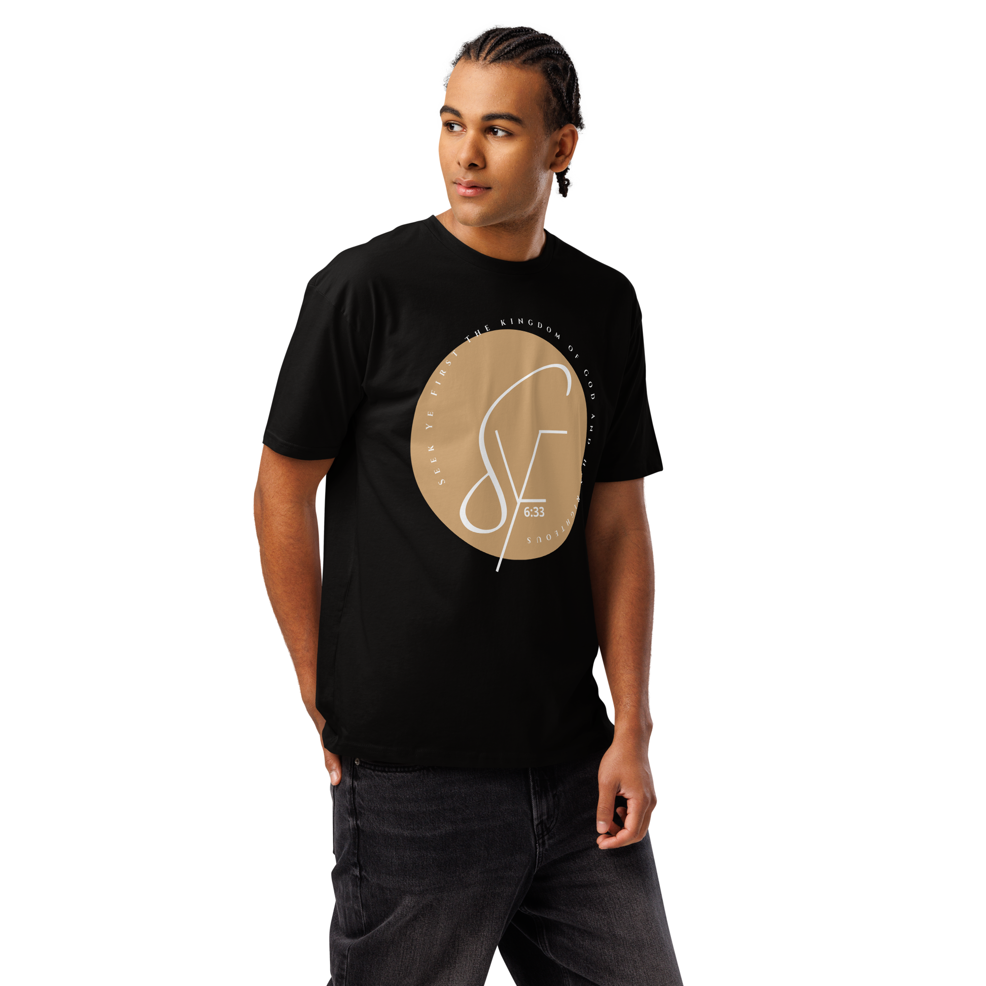 Signature 2 - Classic Tee - Black/Tan