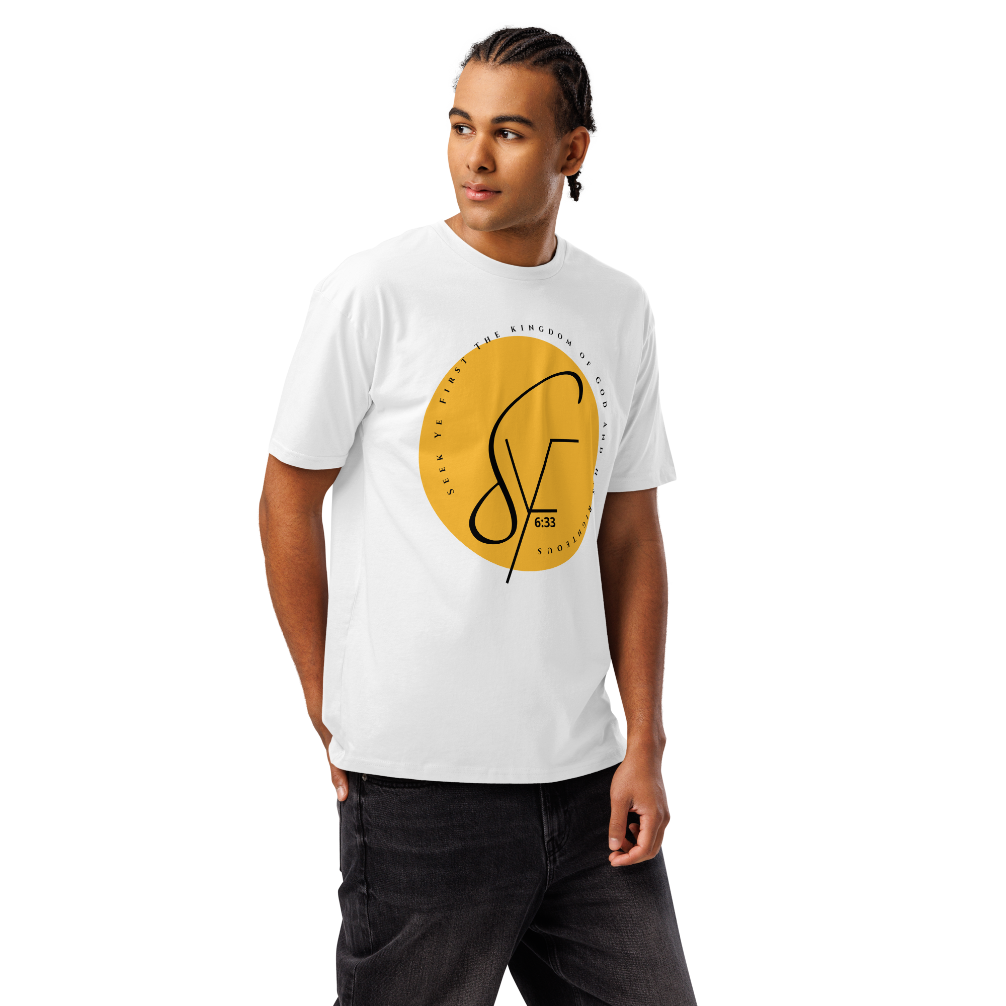 Signature 2 - Classic Tee - White/Yellow