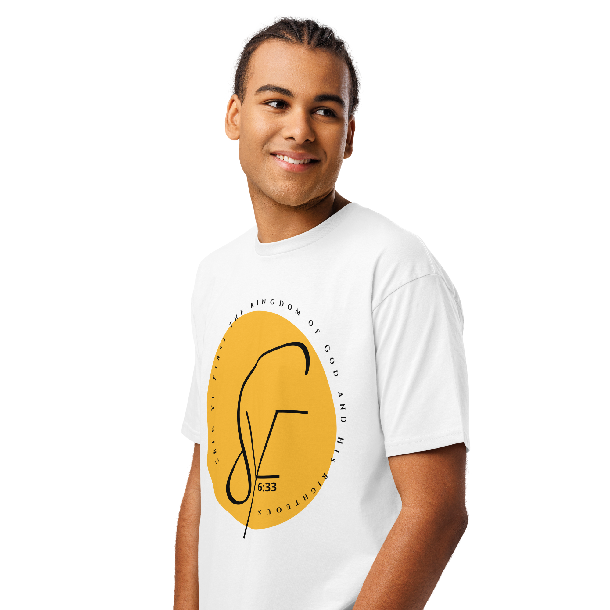 Signature 2 - Classic Tee - White/Yellow