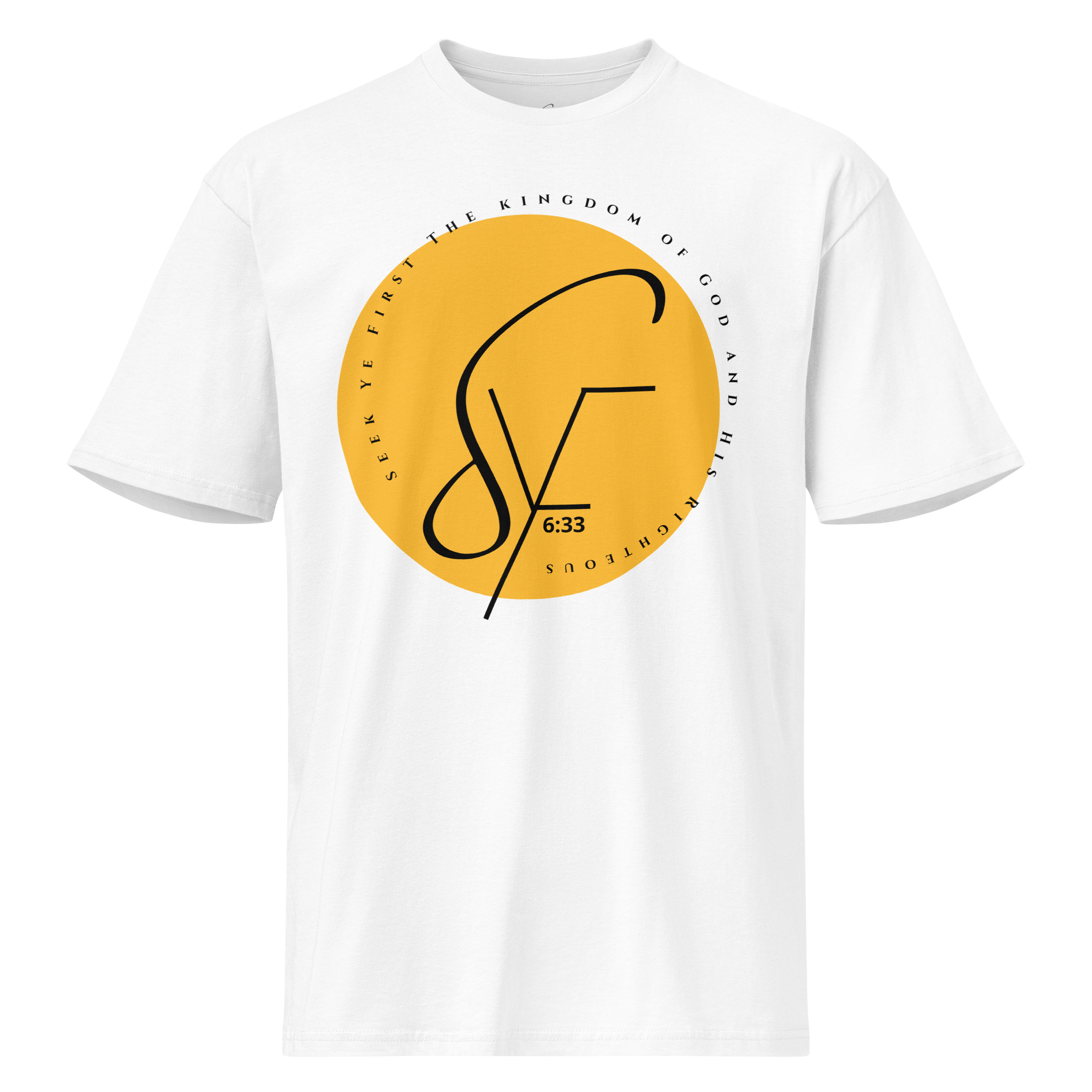 Signature 2 - Classic Tee - White/Yellow