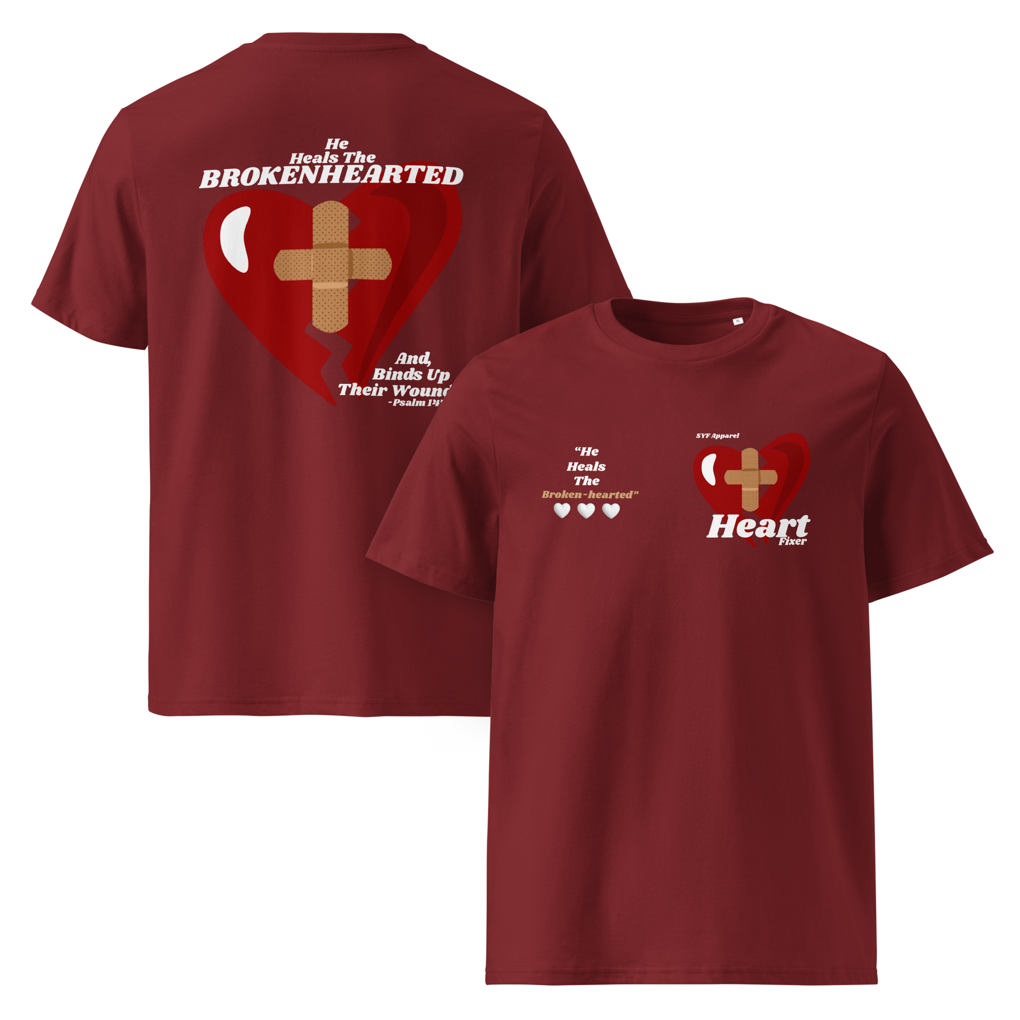 Brokenhearted - Classic Tee - Burgundy