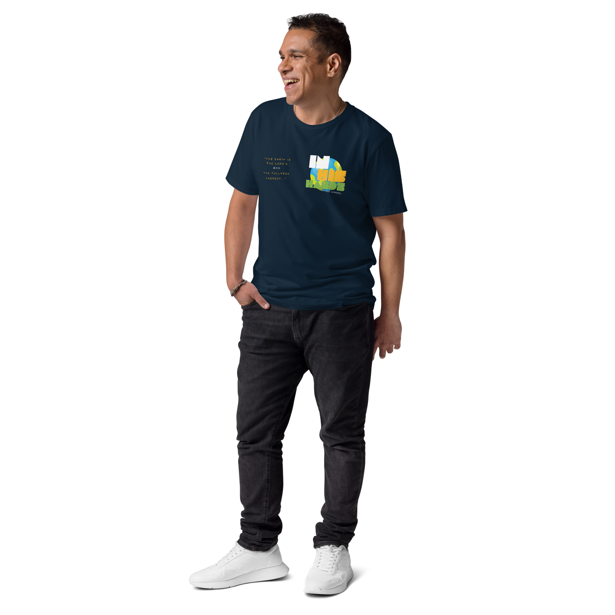 In His Hands - Classic Tee - Navy