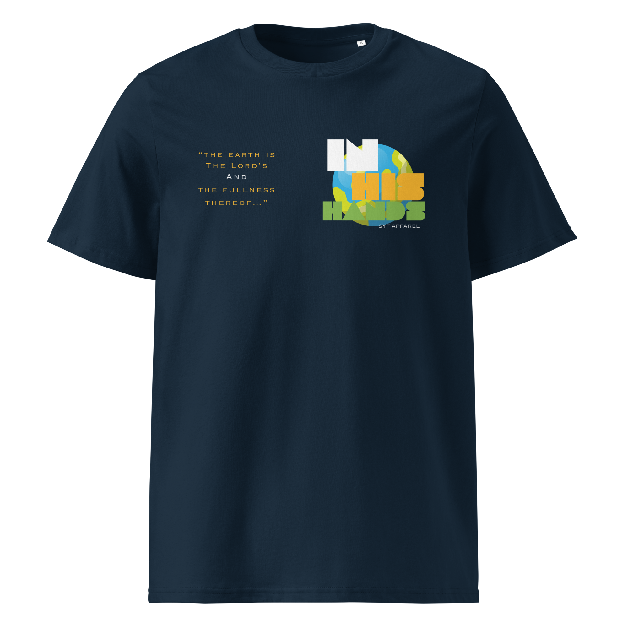 In His Hands - Classic Tee - Navy