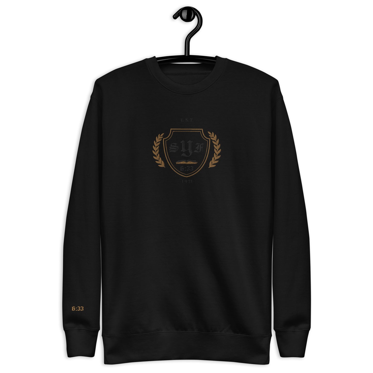 O.E. Varsity Premium Sweatshirt (Black & Gold)