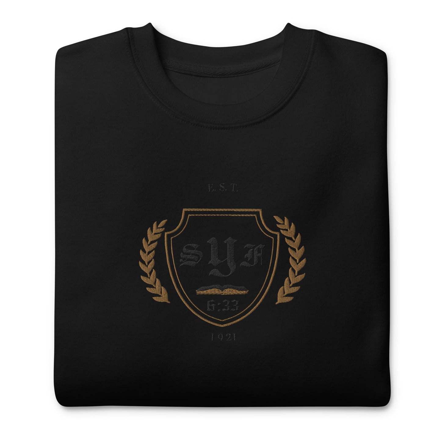 O.E. Varsity Premium Sweatshirt (Black & Gold)