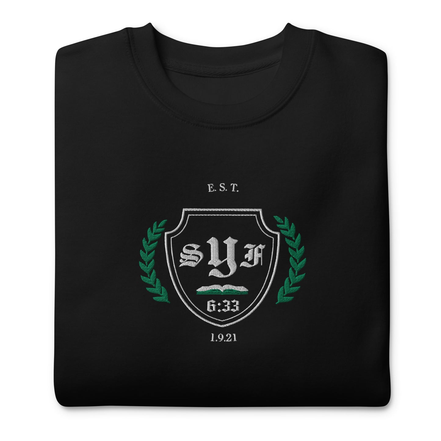 O.E. Varsity Premium Sweatshirt (Black & Green)
